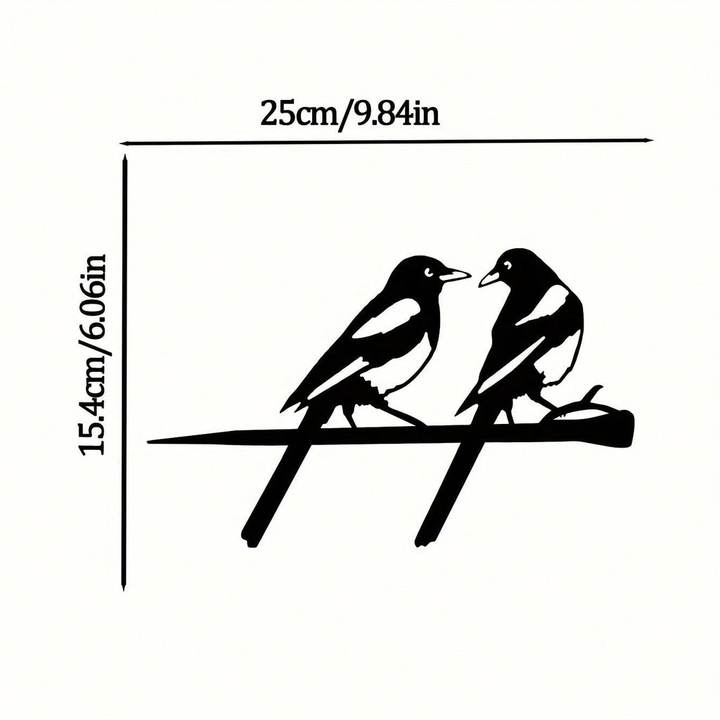 1 piece of bird perch steel silhouette metal wall decoration, suitable for home garden patio outdoor sculpture insertion decoration, is the perfect choice for birthdays, house warming, garden art decoration.