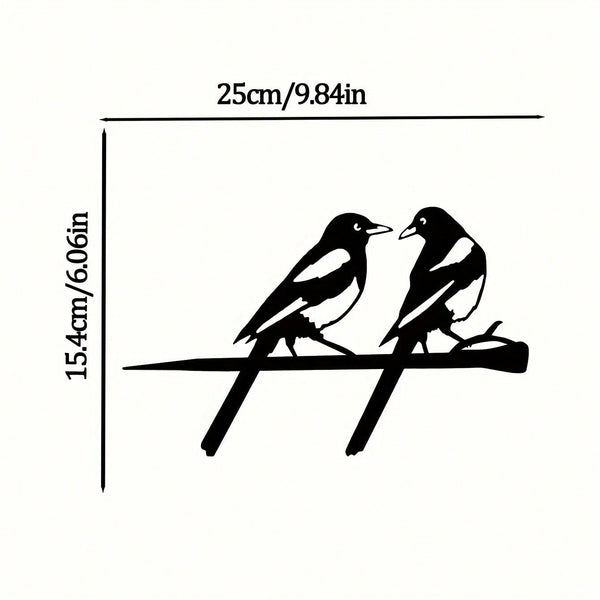 1 piece of bird perch steel silhouette metal wall decoration, suitable for home garden patio outdoor sculpture insertion decoration, is the perfect choice for birthdays, house warming, garden art decoration.