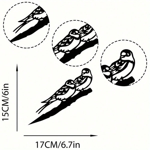 1 piece of bird perch steel silhouette metal wall decoration, suitable for home garden patio outdoor sculpture insertion decoration, is the perfect choice for birthdays, house warming, garden art decoration.