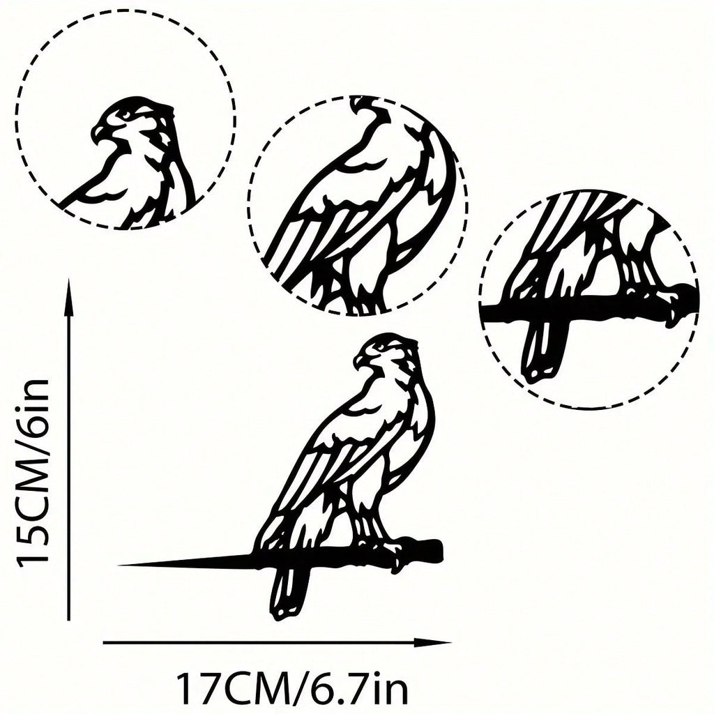 1 piece of bird perch steel silhouette metal wall decoration, suitable for home garden patio outdoor sculpture insertion decoration, is the perfect choice for birthdays, house warming, garden art decoration.
