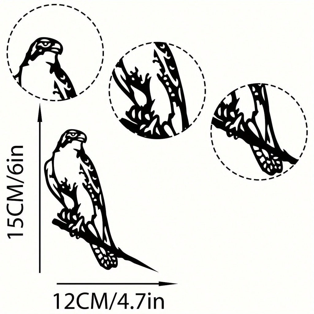 1 piece of bird perch steel silhouette metal wall decoration, suitable for home garden patio outdoor sculpture insertion decoration, is the perfect choice for birthdays, house warming, garden art decoration.