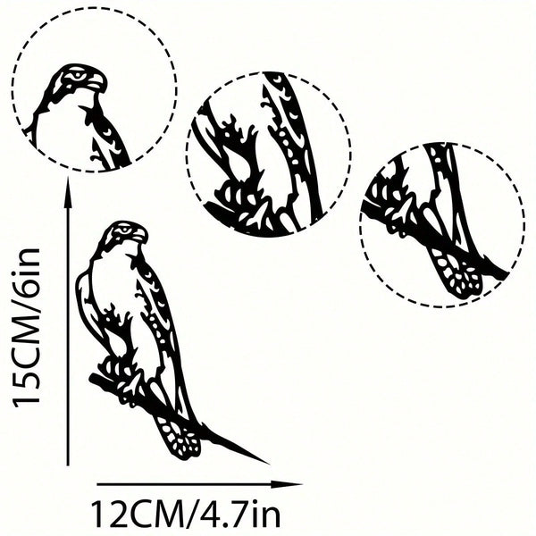 1 piece of bird perch steel silhouette metal wall decoration, suitable for home garden patio outdoor sculpture insertion decoration, is the perfect choice for birthdays, house warming, garden art decoration.