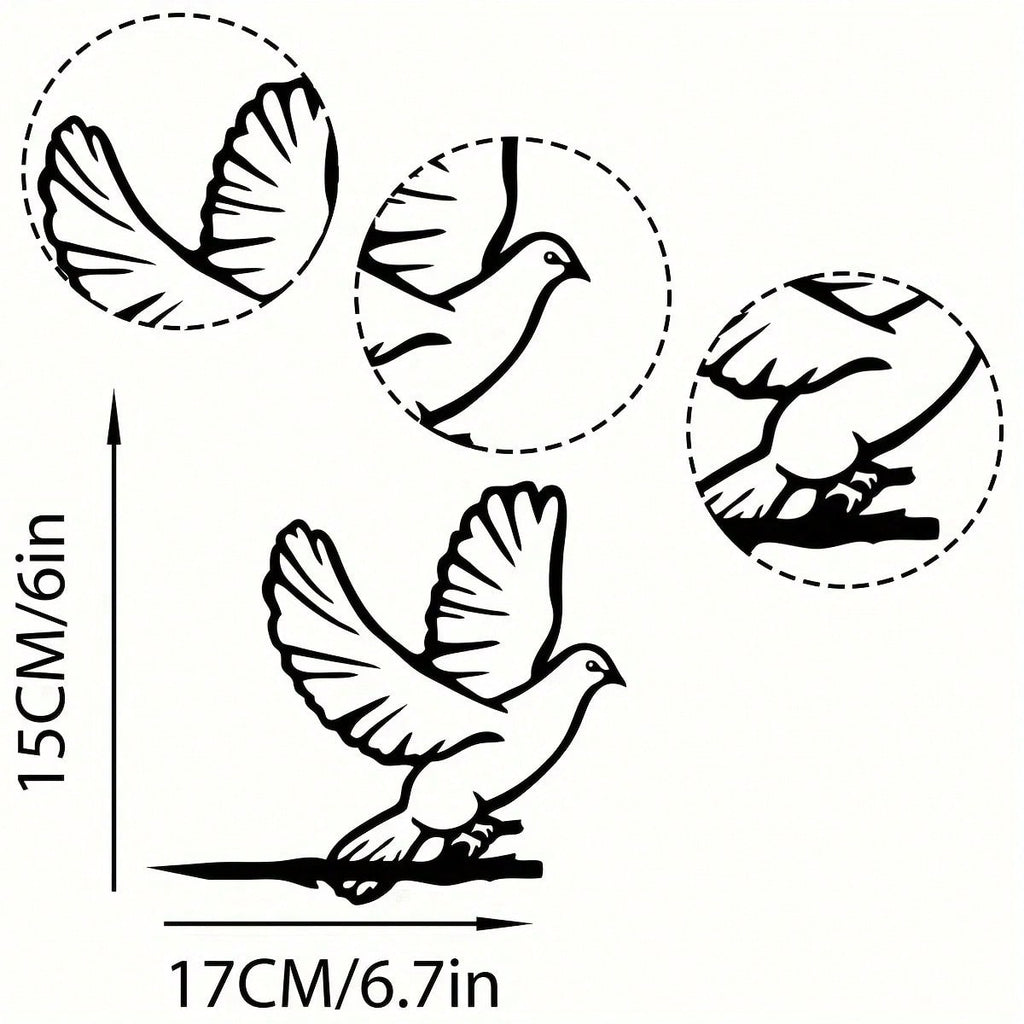 1 piece of bird perch steel silhouette metal wall decoration, suitable for home garden patio outdoor sculpture insertion decoration, is the perfect choice for birthdays, house warming, garden art decoration.