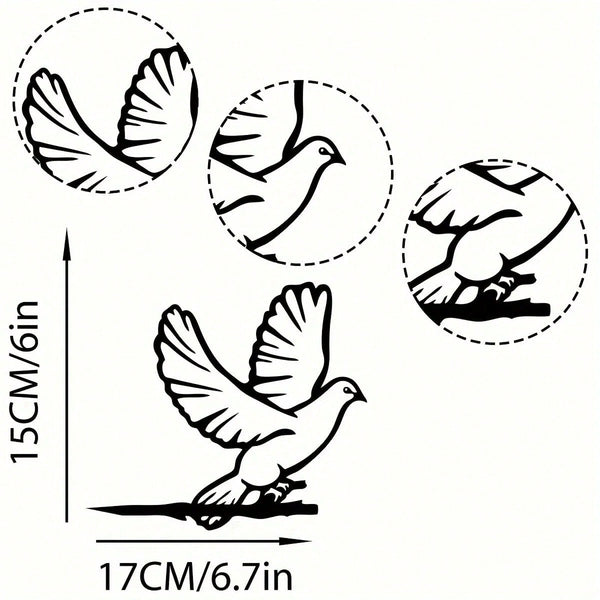 1 piece of bird perch steel silhouette metal wall decoration, suitable for home garden patio outdoor sculpture insertion decoration, is the perfect choice for birthdays, house warming, garden art decoration.