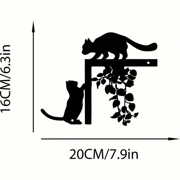 1件装，猫咪墙饰，金属墙饰，悬挂装饰品，客厅、卧室装饰挂件，装饰性金属艺术墙饰