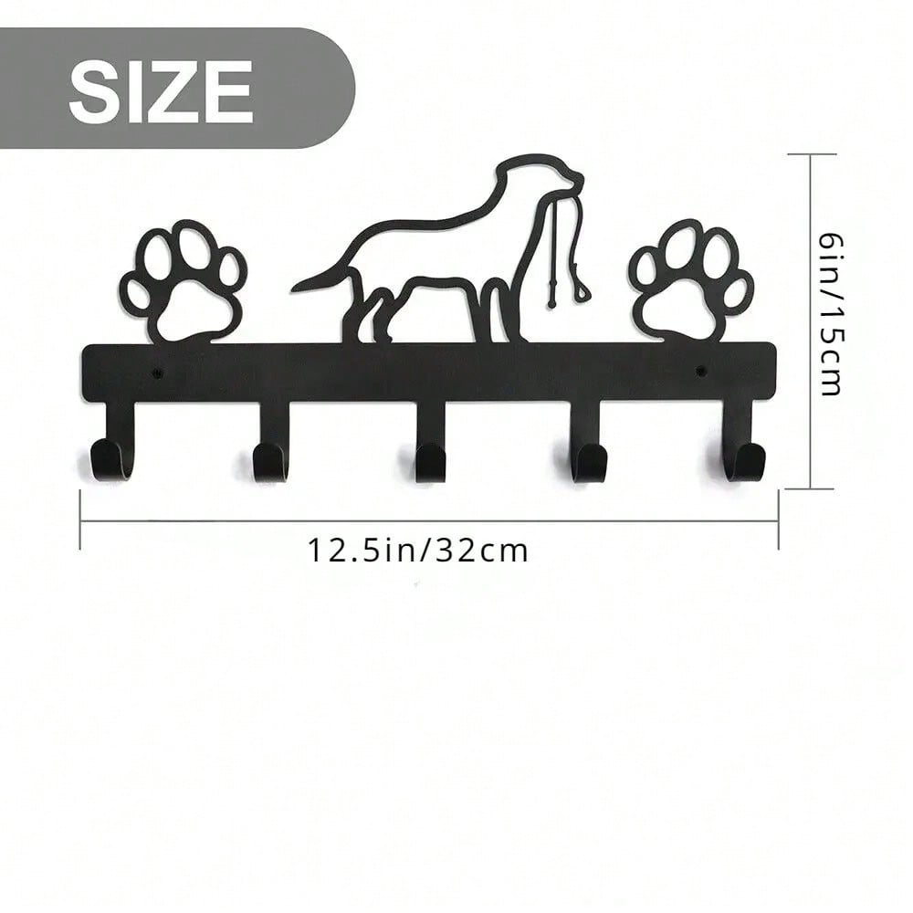 1pc Pet Dog Hanger Coat Key Leash Wrought Iron Metal Claw Wall Shelf Bracket Storage Rack, Towel Rack, Storage Rack, Storage Rack For Bedroom, Living Room, Nail Holder Key, Floating Shelf, Organizer, Christmas, Christmas Decorations, Hooks, Door Hanger, B Secondary image