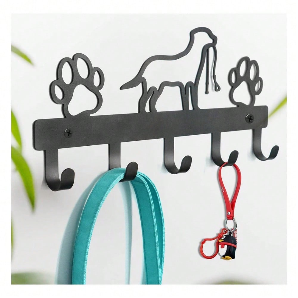 1pc Pet Dog Hanger Coat Key Leash Wrought Iron Metal Claw Wall Shelf Bracket Storage Rack, Towel Rack, Storage Rack, Storage Rack For Bedroom, Living Room, Nail Holder Key, Floating Shelf, Organizer, Christmas, Christmas Decorations, Hooks, Door Hanger, B Main image