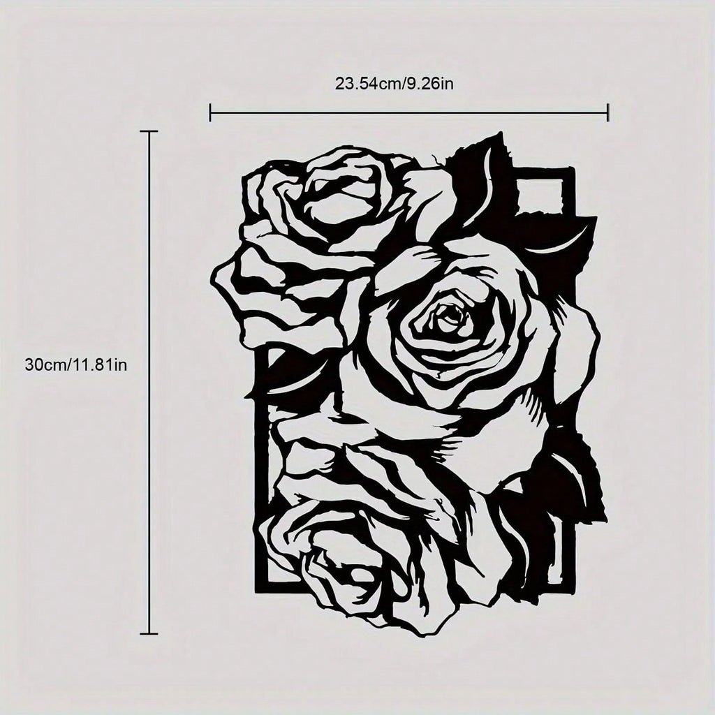 1 metal rose plant flower gothic style metal wall decoration for living room bedroom study porch home decoration