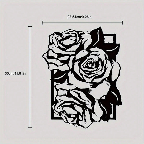 1 metal rose plant flower gothic style metal wall decoration for living room bedroom study porch home decoration