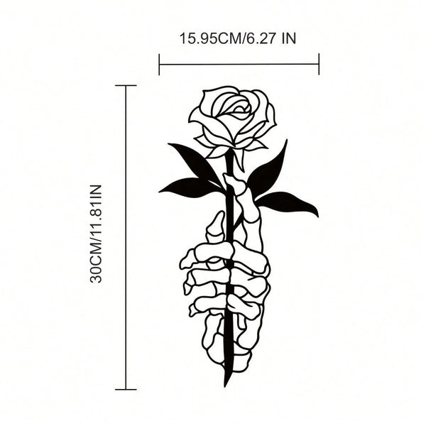 1 metal rose plant flower gothic style metal wall decoration for living room bedroom study porch home decoration