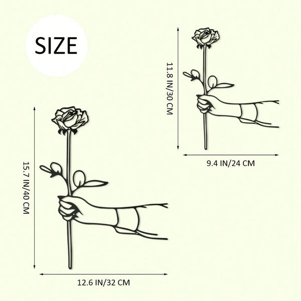1 metal rose plant flower gothic style metal wall decoration for living room bedroom study porch home decoration