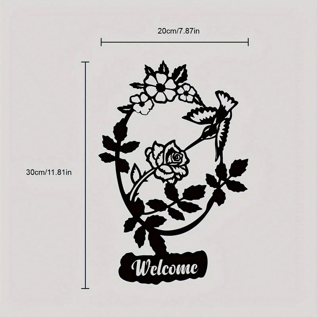 1 metal rose plant flower gothic style metal wall decoration for living room bedroom study porch home decoration
