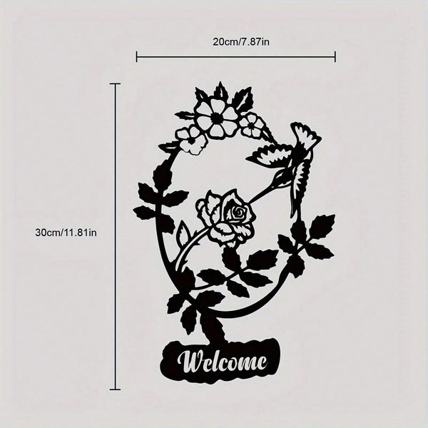 1 metal rose plant flower gothic style metal wall decoration for living room bedroom study porch home decoration