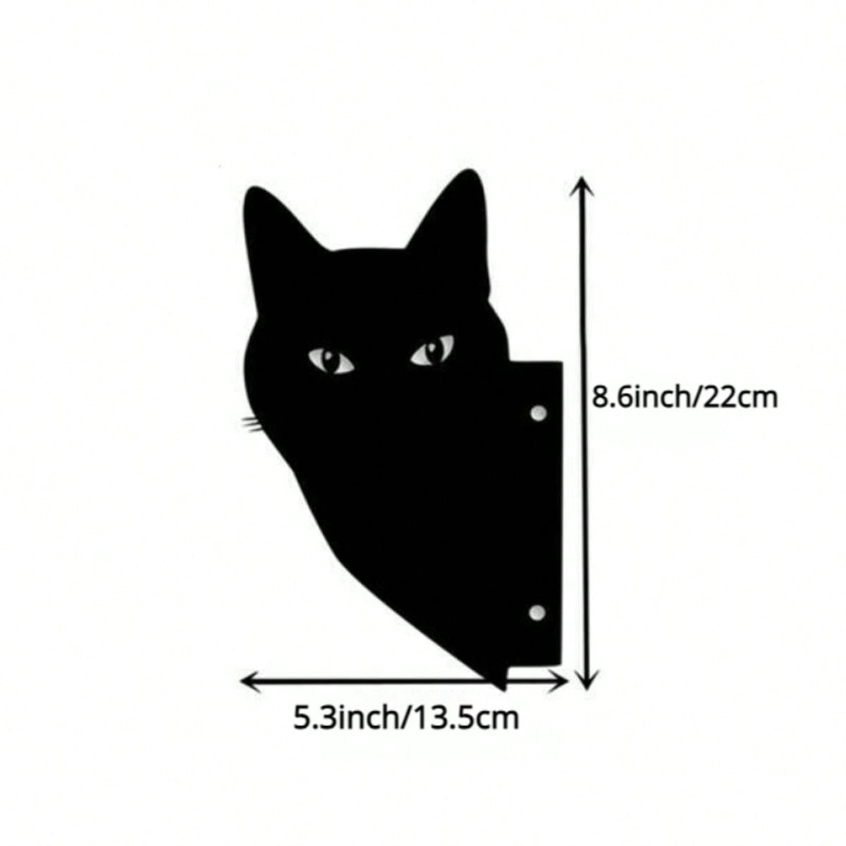 1 piece Halloween metal ornament, black peeping cat/puppy/fox sculpture lawn decoration, holiday yard garden stake decoration, birthday graduation gift