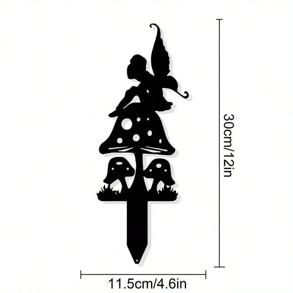 1 piece Halloween metal butterfly fairy/wrought iron silhouette garden ornament, very festive, suitable for outdoor lawn garden party decoration