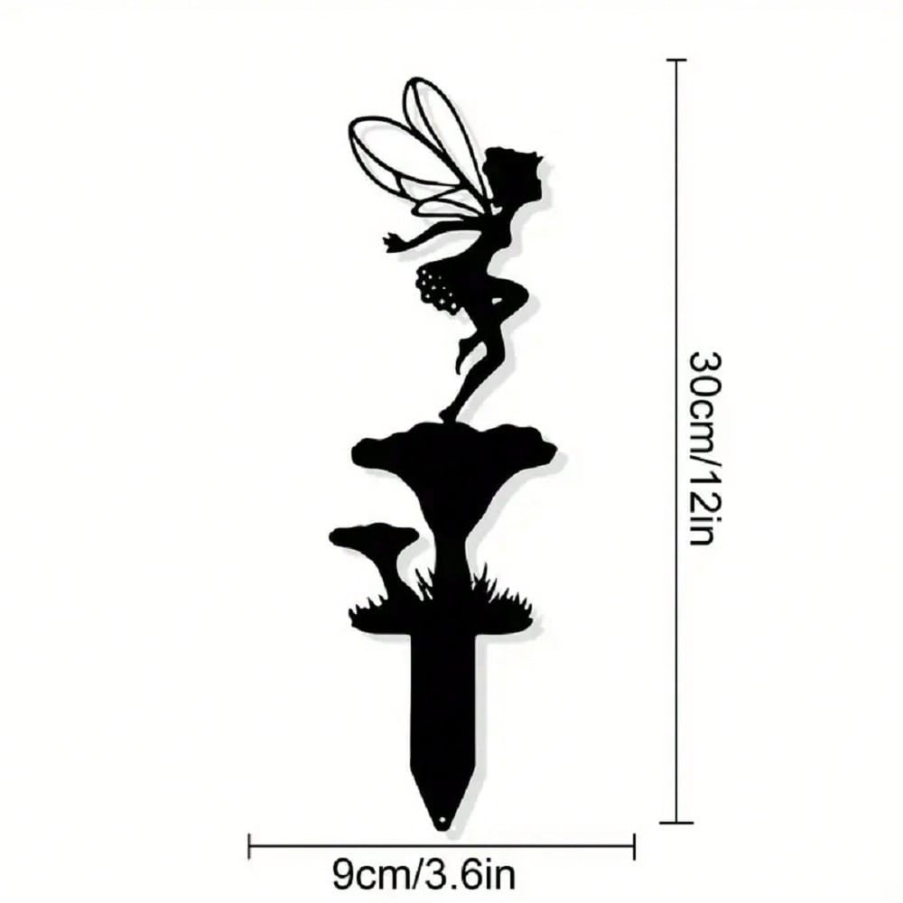 1 piece Halloween metal butterfly fairy/wrought iron silhouette garden ornament, very festive, suitable for outdoor lawn garden party decoration