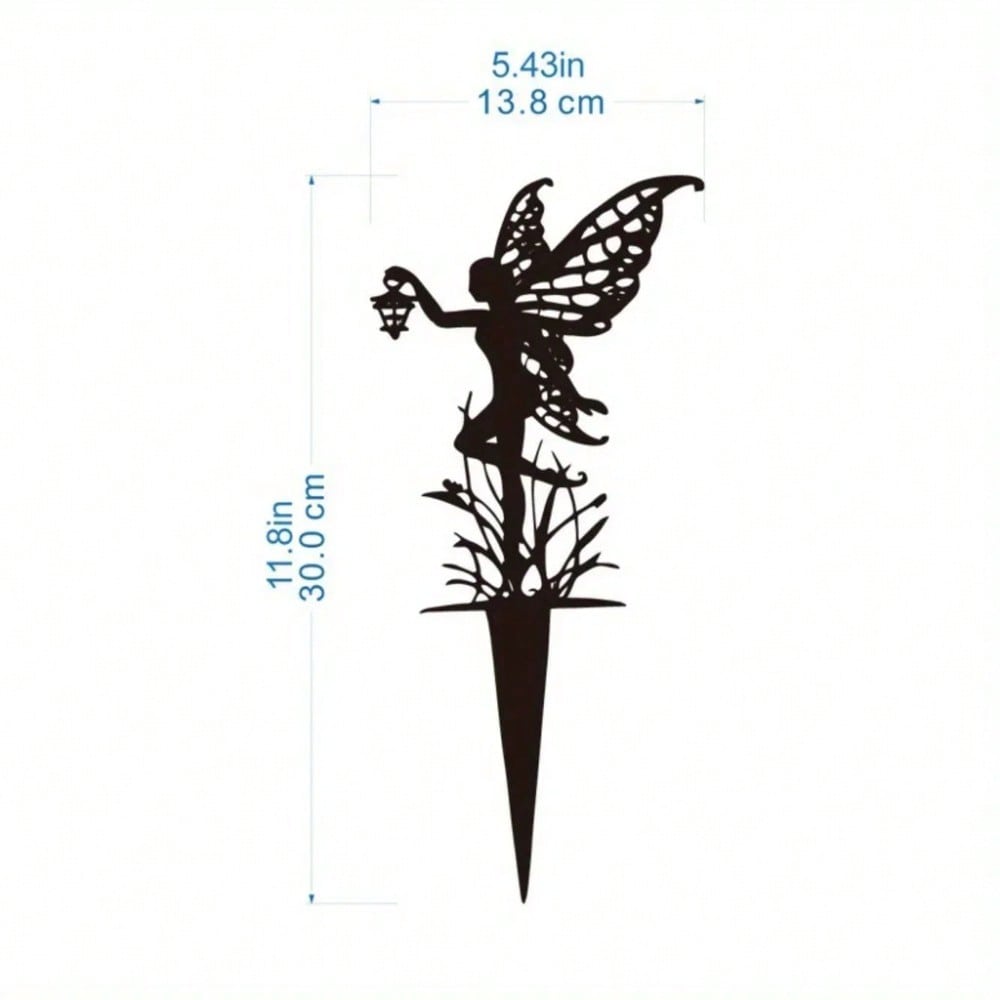 1 piece Halloween metal butterfly fairy/wrought iron silhouette garden ornament, very festive, suitable for outdoor lawn garden party decoration