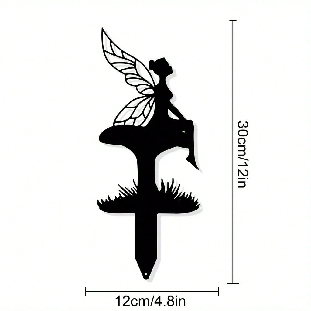 1 piece Halloween metal butterfly fairy/wrought iron silhouette garden ornament, very festive, suitable for outdoor lawn garden party decoration