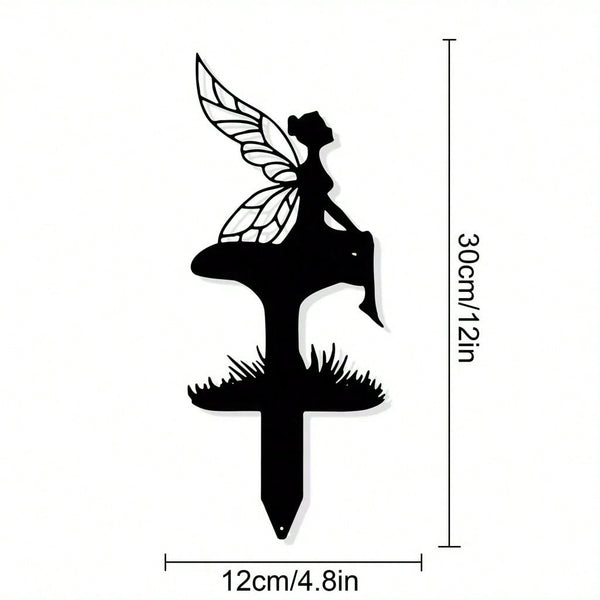 1 piece Halloween metal butterfly fairy/wrought iron silhouette garden ornament, very festive, suitable for outdoor lawn garden party decoration