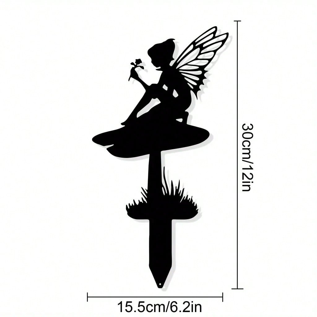 1 piece Halloween metal butterfly fairy/wrought iron silhouette garden ornament, very festive, suitable for outdoor lawn garden party decoration