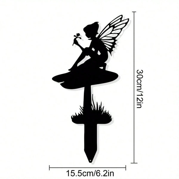 1 piece Halloween metal butterfly fairy/wrought iron silhouette garden ornament, very festive, suitable for outdoor lawn garden party decoration