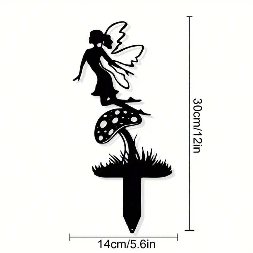 1 piece Halloween metal butterfly fairy/wrought iron silhouette garden ornament, very festive, suitable for outdoor lawn garden party decoration