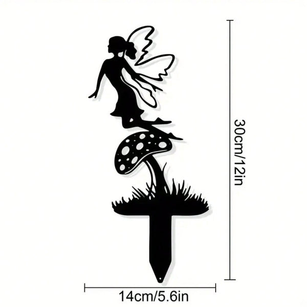 1 piece Halloween metal butterfly fairy/wrought iron silhouette garden ornament, very festive, suitable for outdoor lawn garden party decoration