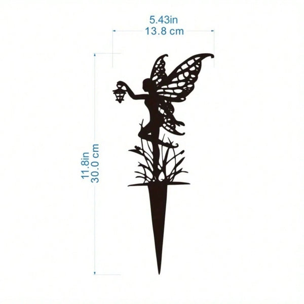 1 piece Halloween metal butterfly fairy/wrought iron silhouette garden ornament, very festive, suitable for outdoor lawn garden party decoration