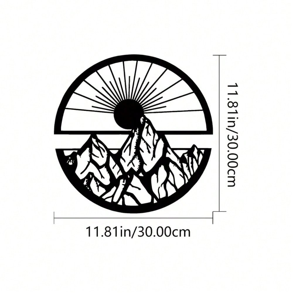 1 piece of metal sun and moon/cactus moon/strange sun/mountain sun/cat moon art wall decoration, suitable for indoor and outdoor wall decoration