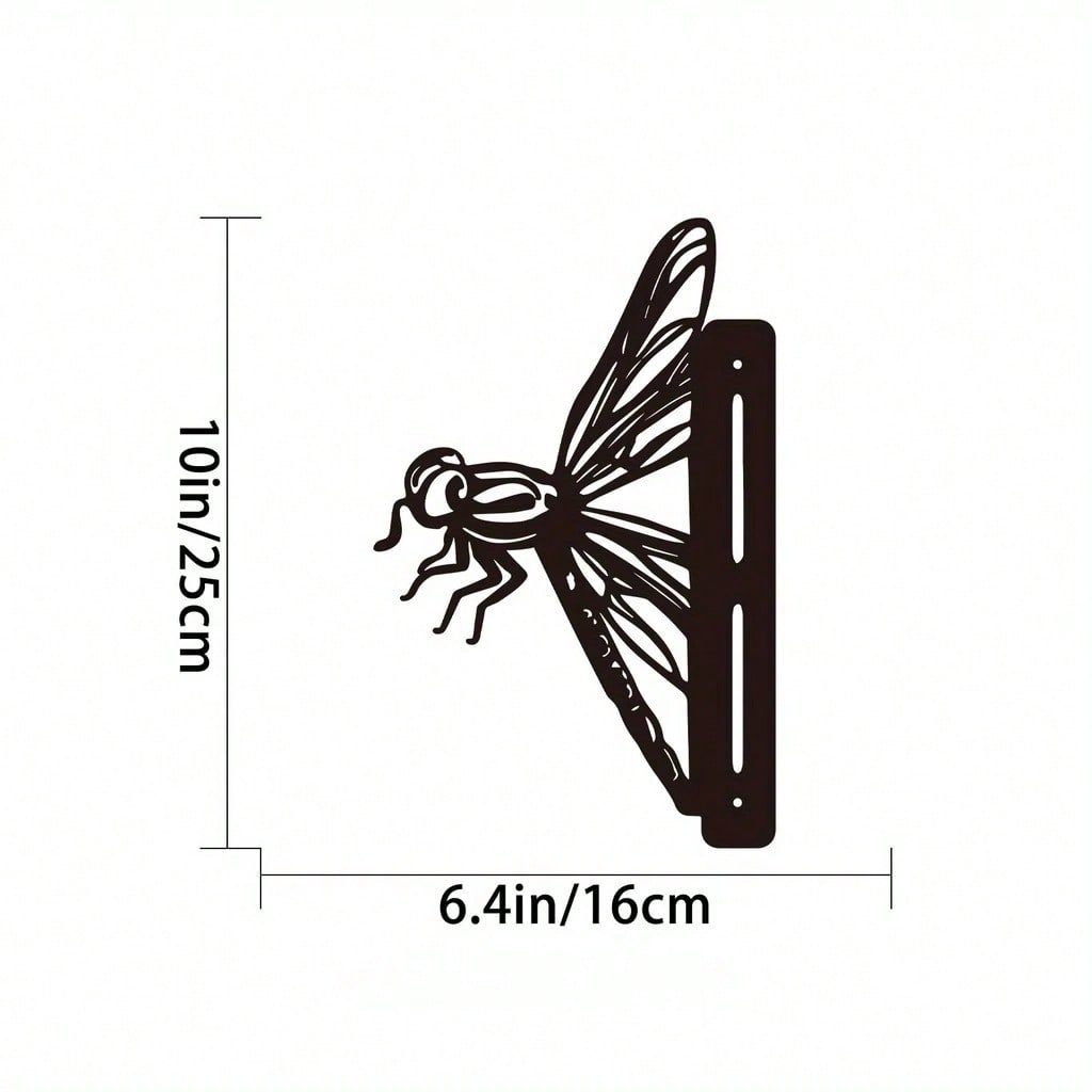 1 Cute Dragonfly/Ant/Dolphin Animals and Insects Metal Sea Animal Silhouette Garden Ornament, Outdoor Ornament