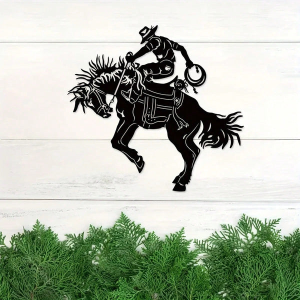 1 piece horse riding/tiger metal wall decoration, modern animal wall decoration, living room bedroom decoration sticker mural wall sticker wrought iron