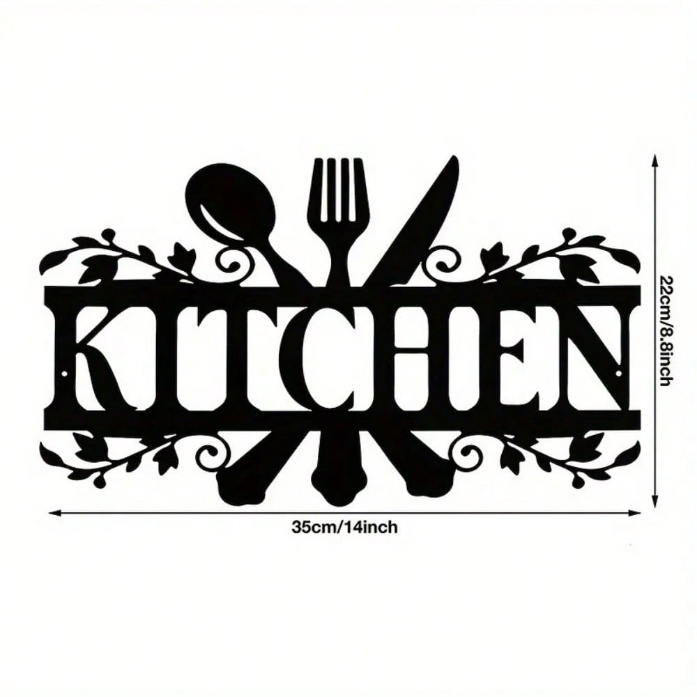 1 piece of letter/cloud/kitchen utensils metal sign decoration, metal wall decoration, suitable for kitchen, farmhouse, home office wall and outdoor decoration