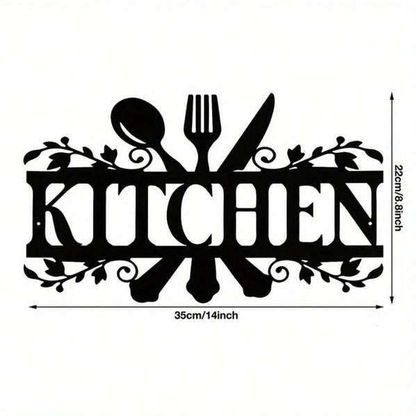 1 piece of letter/cloud/kitchen utensils metal sign decoration, metal wall decoration, suitable for kitchen, farmhouse, home office wall and outdoor decoration