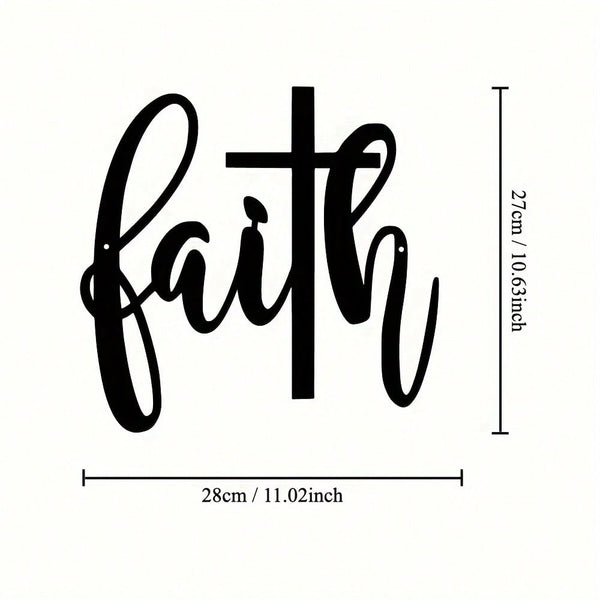 1 Metal Queen's Proverbs/Cross of Faith/Alphabet Wall Decoration - Interior/Outdoor Decoration, Living Room, Bedroom, Kitchen, Wall Mounted Decoration