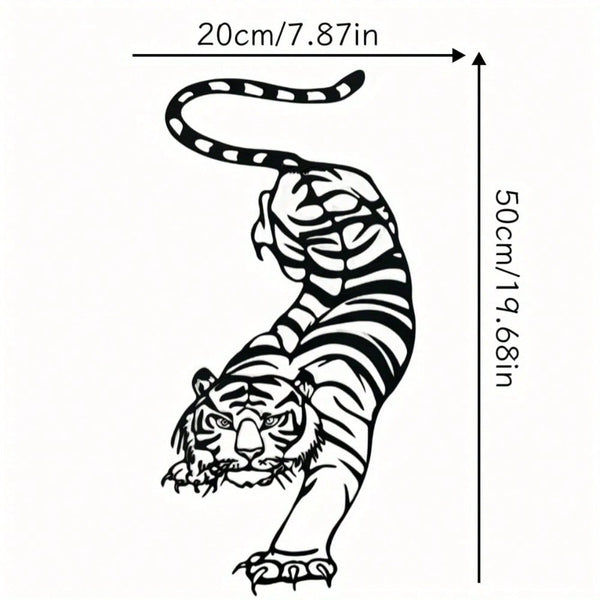 1 piece horse riding/tiger metal wall decoration, modern animal wall decoration, living room bedroom decoration sticker mural wall sticker wrought iron