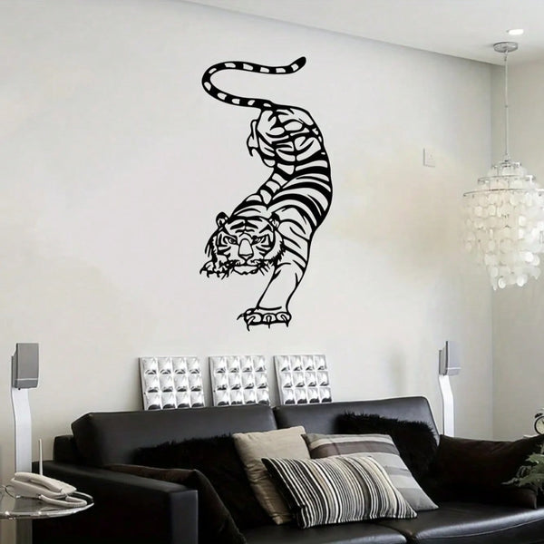 1 piece horse riding/tiger metal wall decoration, modern animal wall decoration, living room bedroom decoration sticker mural wall sticker wrought iron