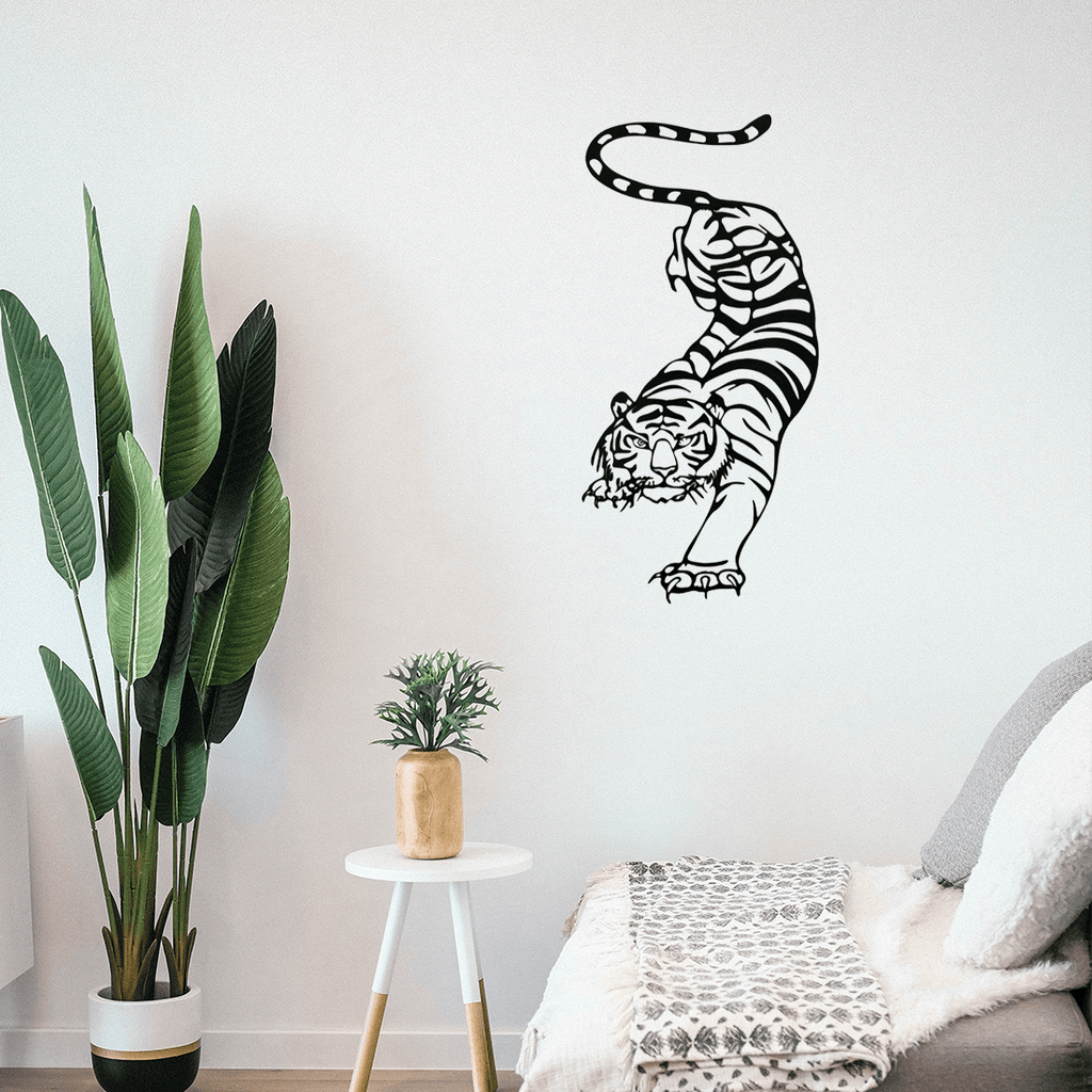 1 piece horse riding/tiger metal wall decoration, modern animal wall decoration, living room bedroom decoration sticker mural wall sticker wrought iron