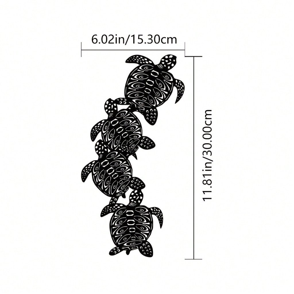 1 piece metal turtle wall decoration, modern wall decoration, living room bedroom decoration sticker wall decoration metal pendant