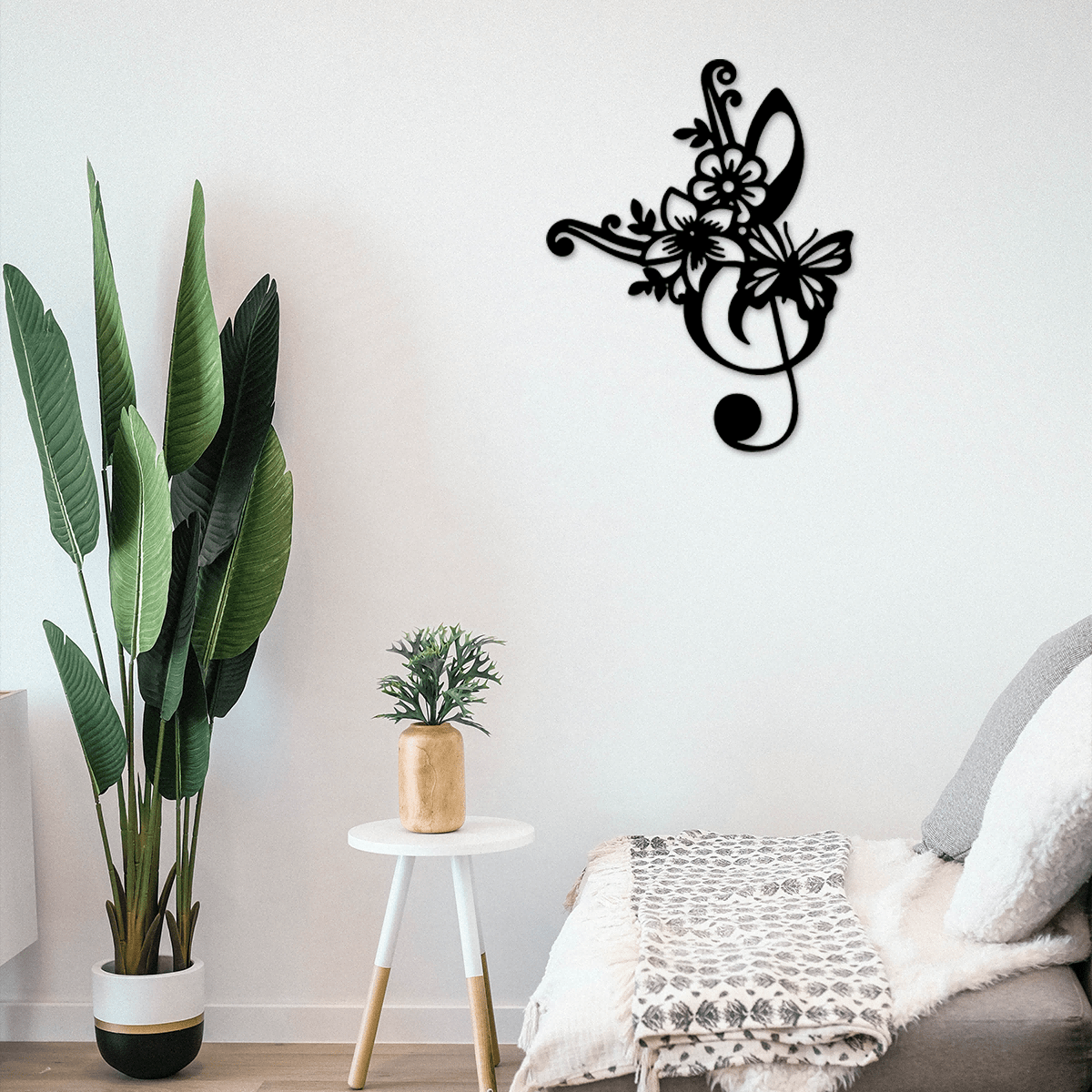 1 piece, music note and radio wave pattern/floral wall hanging, metal crafts, wedding Valentine's Day music party decoration