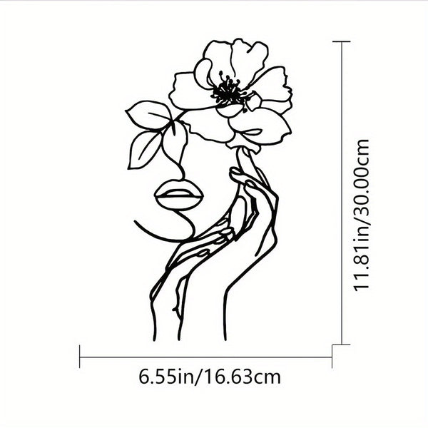 CIFbuy™ Modern Functional 1pc Metal Wall Art with Girl Silhouette - Practical & Aesthetic Modern Living Room Decor, Elegant Feminine-Style Metal Art Combines Utility & Beauty - Wall Sculptures