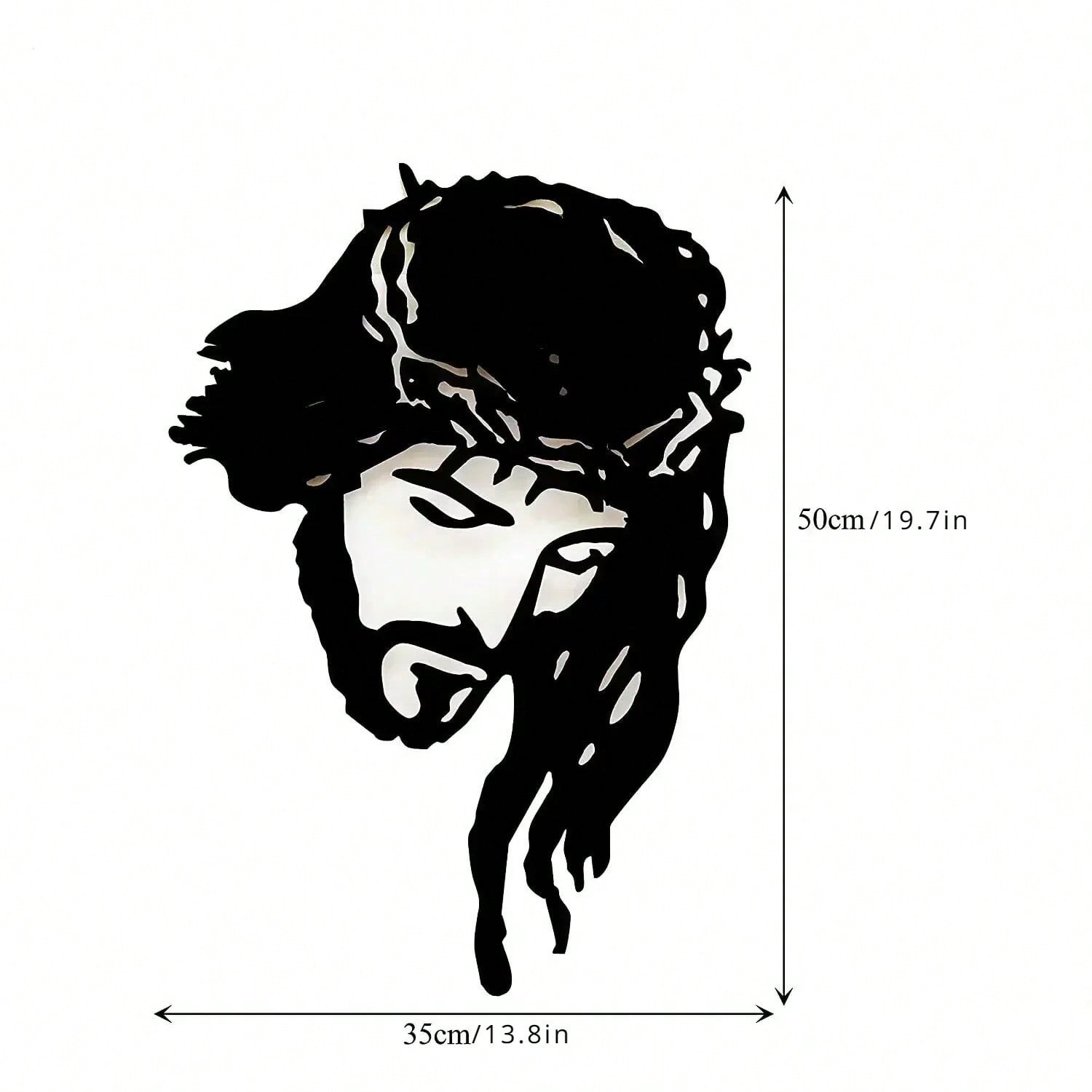 1 piece home decoration wall hanging - Jesus Christ metal sign, metal wall decoration, wrought iron silhouette, wall decoration