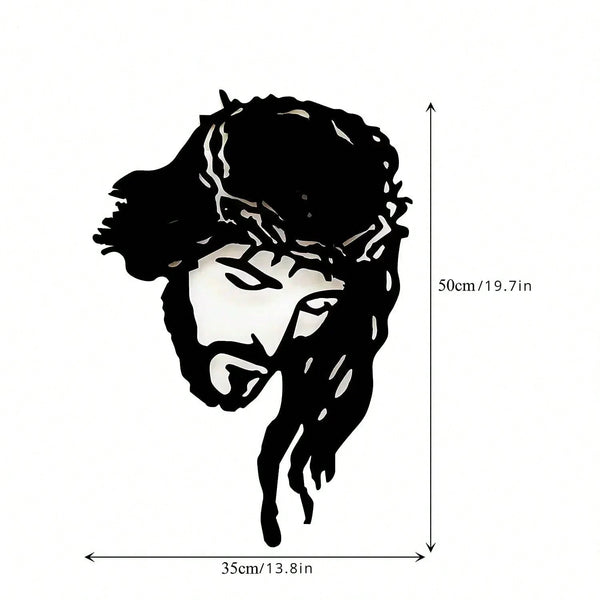 1 piece home decoration wall hanging - Jesus Christ metal sign, metal wall decoration, wrought iron silhouette, wall decoration