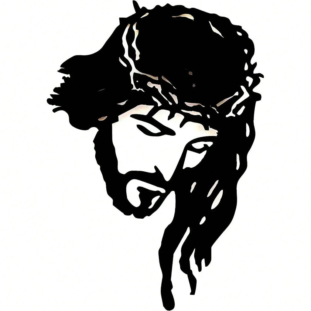 1 piece home decoration wall hanging - Jesus Christ metal sign, metal wall decoration, wrought iron silhouette, wall decoration