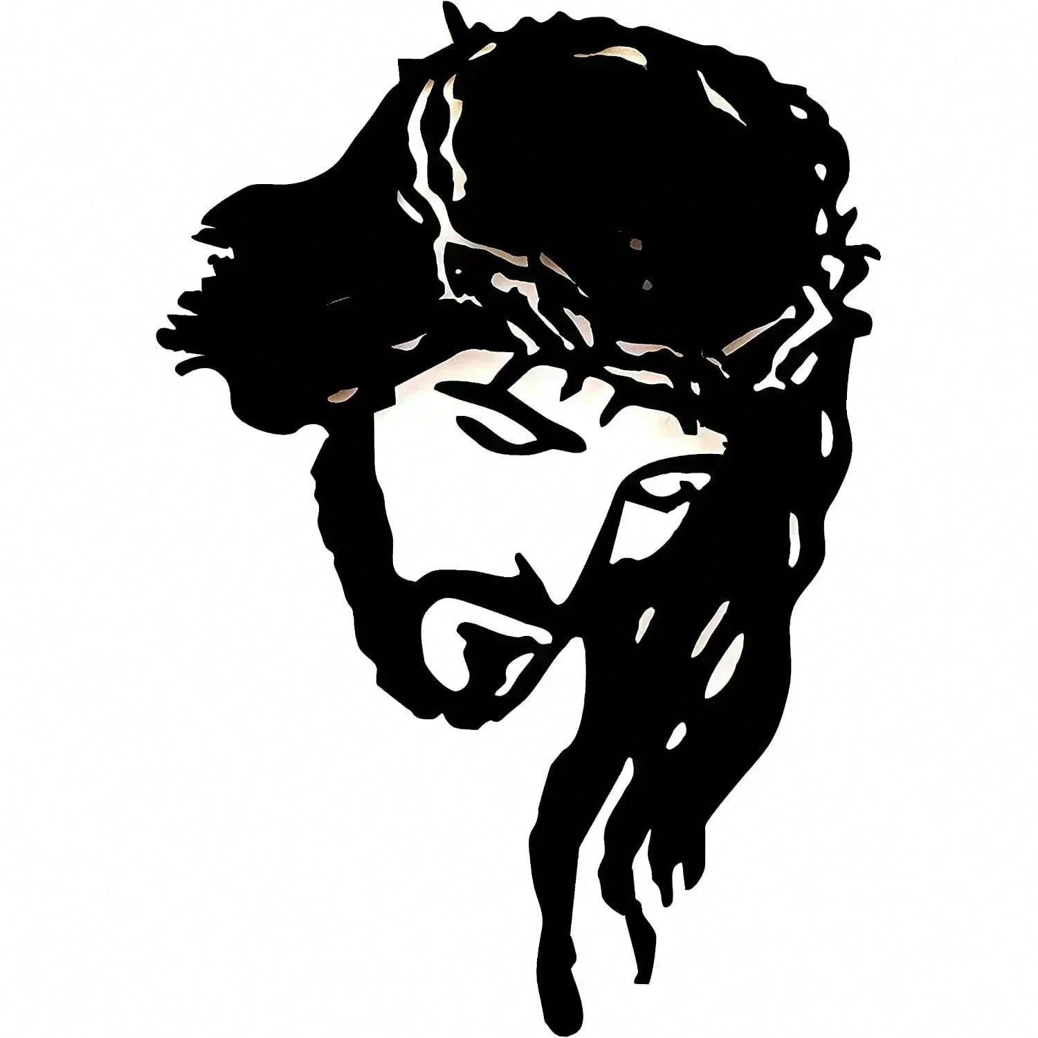 1 piece home decoration wall hanging - Jesus Christ metal sign, metal wall decoration, wrought iron silhouette, wall decoration