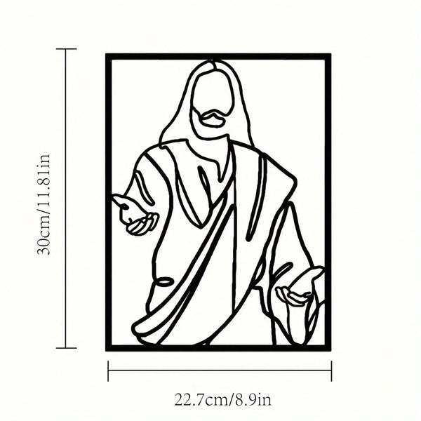 1 piece home decoration wall hanging - Jesus Christ metal sign, metal wall decoration, wrought iron silhouette, wall decoration