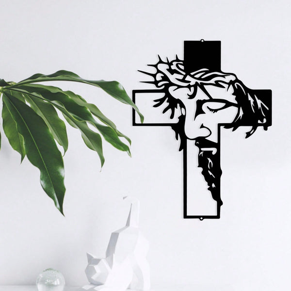 1 piece home decoration wall hanging - Jesus Christ metal sign, metal wall decoration, wrought iron silhouette, wall decoration