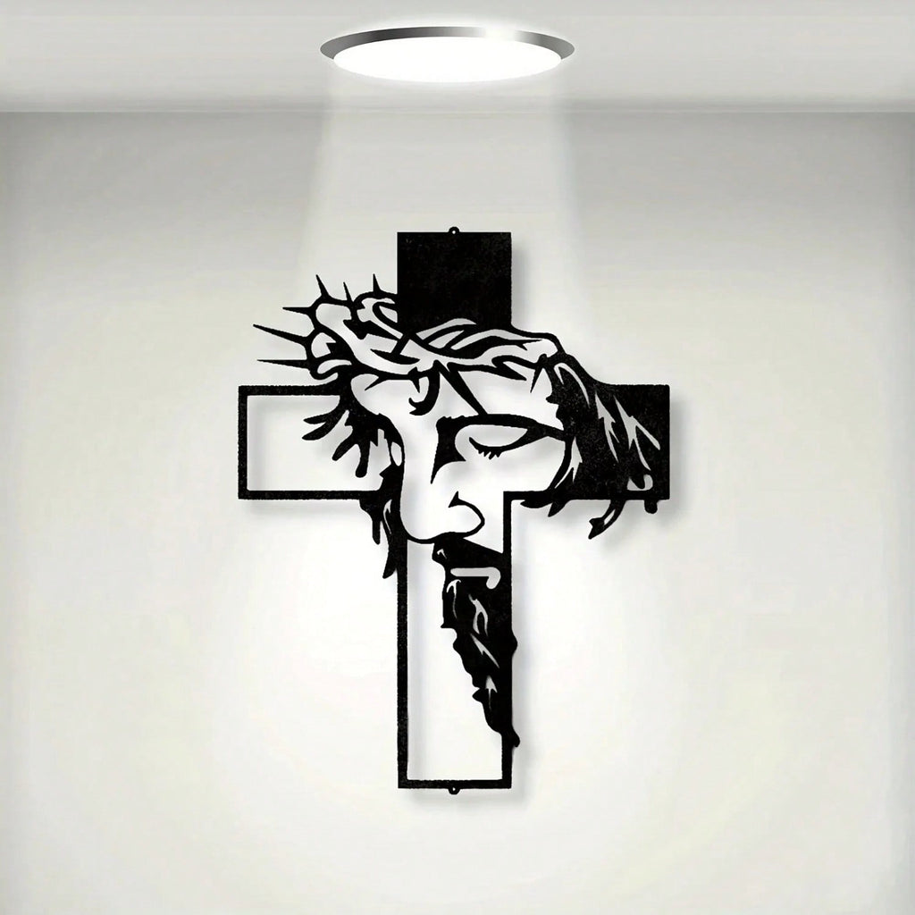 1 piece home decoration wall hanging - Jesus Christ metal sign, metal wall decoration, wrought iron silhouette, wall decoration