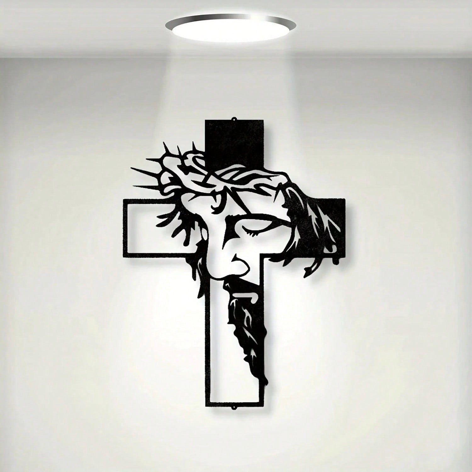 1 piece home decoration wall hanging - Jesus Christ metal sign, metal wall decoration, wrought iron silhouette, wall decoration