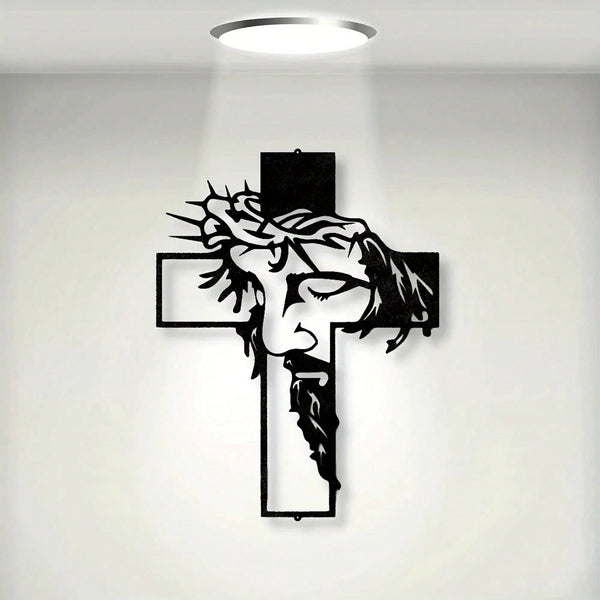 1 piece home decoration wall hanging - Jesus Christ metal sign, metal wall decoration, wrought iron silhouette, wall decoration