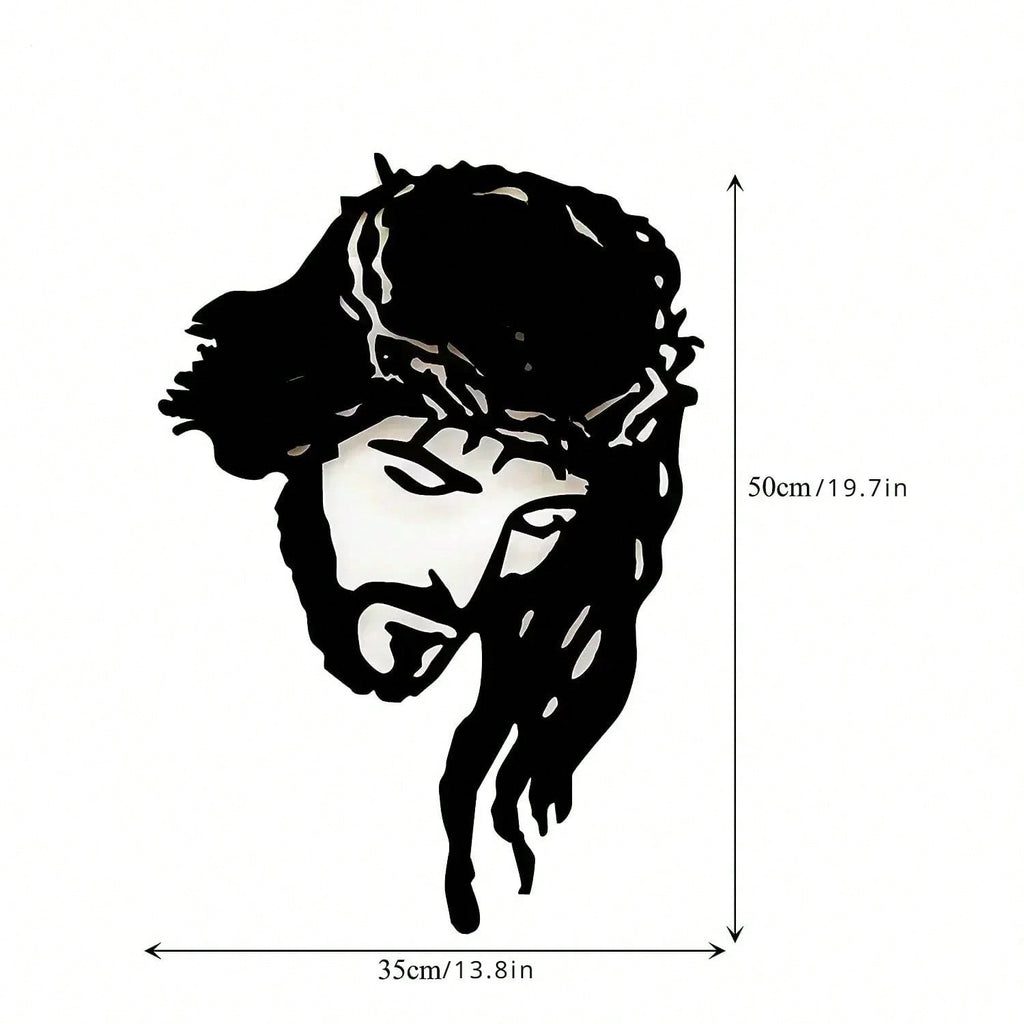 1 piece home decoration wall hanging - Jesus Christ metal sign, metal wall decoration, wrought iron silhouette, wall decoration